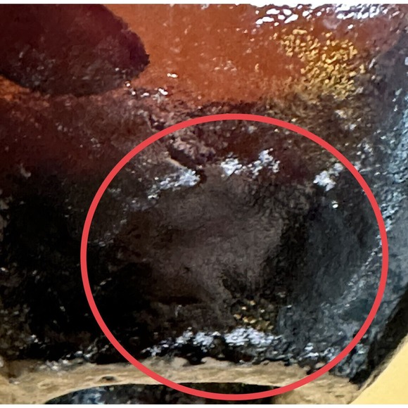 Dark Purple Thick Art Glass Bowl Candy Dish .25 in Thick 3" x 5.5" Grape Vintage - Picture 10 of 10